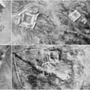 Declassified Corona spy satellite images showing Roman forts at three sites in the eastern Mediterranean (Image: Figure by Antiquity/Jesse Casana, David D. Goodman & Carolin Ferwerda. Imagery courtesy U.S. Geological Survey)