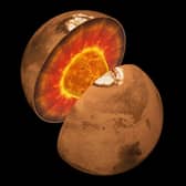 Mars’s liquid-metal core seems to be smaller than previous studies suggested (artist’s impression). (Image: Claus Lunau/Science Photo Library)