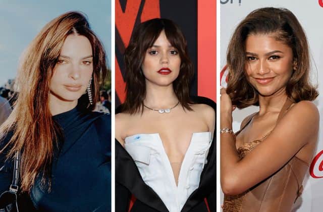 Emily Ratajkowski , Zendaya and Jenna Ortega are all fans of these new winter hair trends 2023 (Getty) 