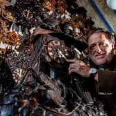 Two brothers with the world's largest collection of cuckoo clocks are preparing to move their 750 timepieces back one hour this weekend - for daylight saving. Roman Piekarski, 71, begins turning back clocks at their museum, Cuckooland, in Cheshire. (Credit: SWNS)
