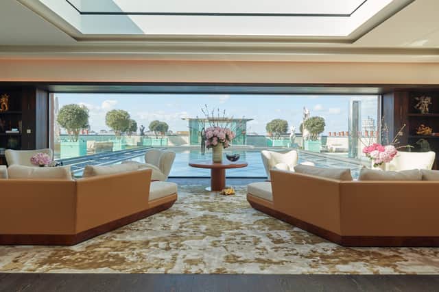 This is the view from the sitting room at Claridge's penthouse suite. Photograph courtesy of Claridge's. 