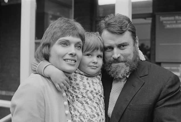 English actor, writer, presenter, and comedian Brian Blessed with his wife,
 English actress Hildegarde Neil and their daughter Rosalind Blessed, UK, 28th December 1978. (Photo by Evening Standard/Hulton Archive/Getty Images)