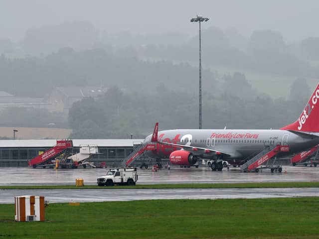 A Jet2 flight heading to Spain from Leeds Bradford Airport was forced to return back after 45 minutes in the air due to “horrible noises”. (Photo: AFP via Getty Images) 