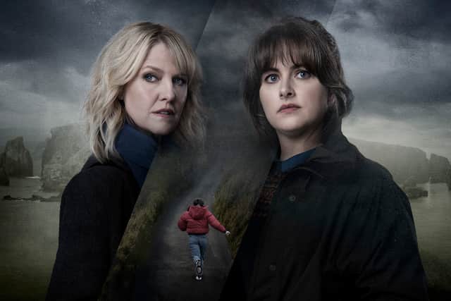 Ashley Jensen as DI Ruth Calder and Alison O'Donnell as DI ‘Tosh’ McIntosh in Shetland (Photo: BBC/Silverprint Pictures/Kirsty Anderson/Matt Burlem)