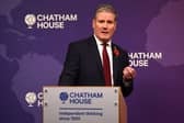 Sir Keir Starmer gives a speech on the Israel-Gaza situation at Chatham House in London. Credit: Getty