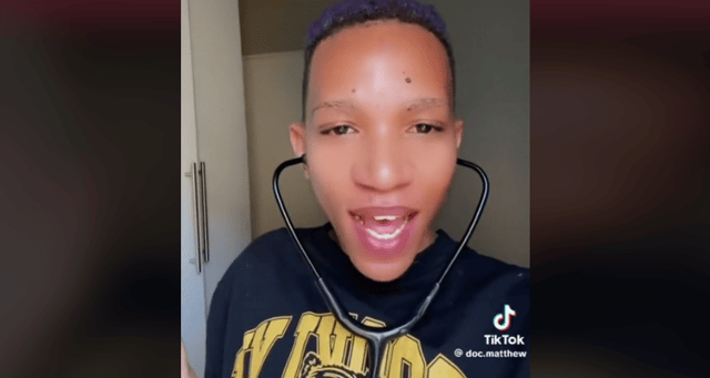 Fake doctor Matthew Lani is facing a fraud charge after he claimed to be a medical professional on TikTok and also attempted to gain entry to the casualty ward of a South African hospital dressed in medical scrubs. Photo by TikTok.
