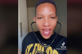 Fake doctor Matthew Lani is facing a fraud charge after he claimed to be a medical professional on TikTok and also attempted to gain entry to the casualty ward of a South African hospital dressed in medical scrubs. Photo by TikTok.