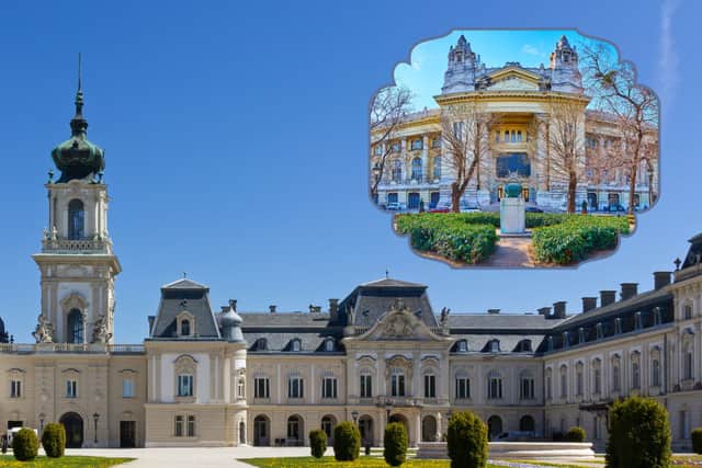 All the Light We Cannot See filming locations: Festetics Palace, and Exchange Palace (inset) in Hungary