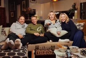 Stephen Graham will star on Celebrity Gogglebox for Stand Up 2 Cancer, with wife Hannah Walters and children Grace and Alfie