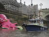 Global ocean treaty: giant octopus 'rises from the Thames' in Greenpeace protest action