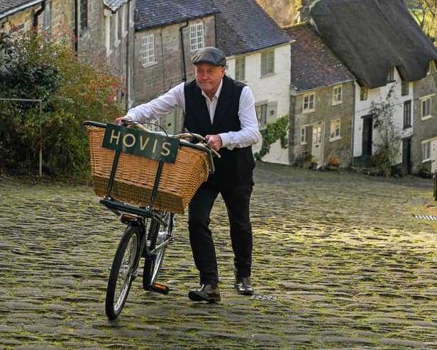 Carl Barlow returned to the Dorset hill where the famous Hovis advert he starred in was filmed 50 years ago (Hovis)