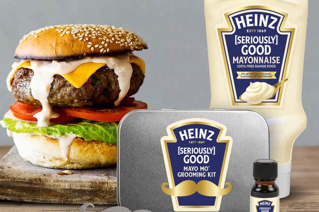Heinz are supporting for the 2023 Movember campaign by launching a a limited edition seriously good mayo mo’ grooming kit - this is how to get yours. Photo by Heinz.