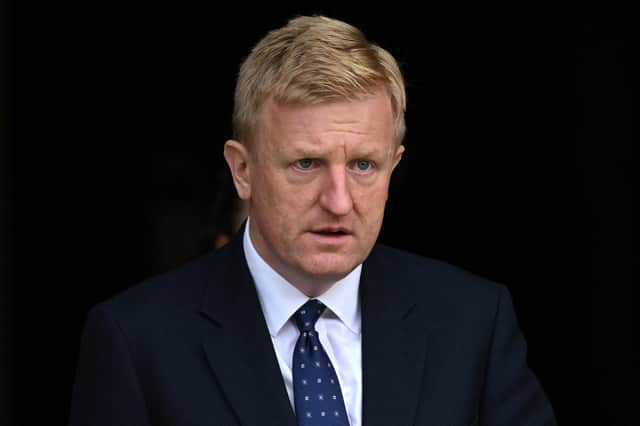 Oliver Dowden urged police to “think carefully” about the “safety” of a pro Palestine protest that is set to take place on Armistice Day next weekend. (Photo: AFP via Getty Images) 