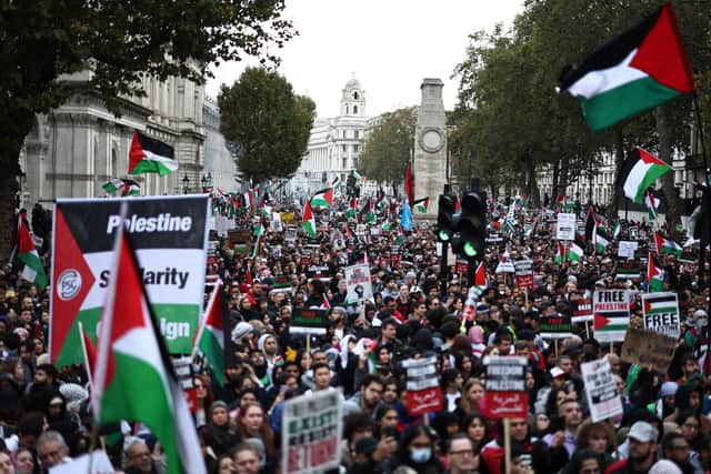 Calls to ban a Palestinian march set to take place on Armistice Day this Rememberance weekend are mounting . (Photo: AFP via Getty Images) 