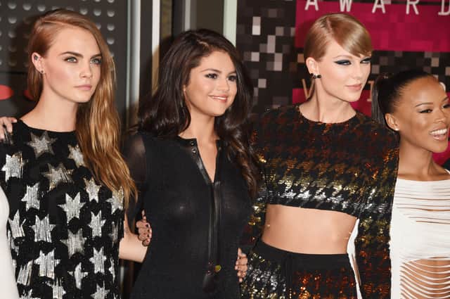 Taylor Swift, Selena Gomez and Cara Delevingne crosses paths with Princess Beatrice in New York (Getty)