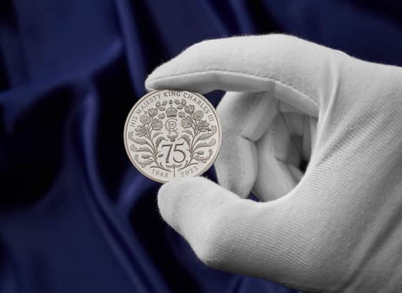 The new commemorative coin celebrating the 75th birthday of King Charles III (Photo: Royal Mint/PA Wire)