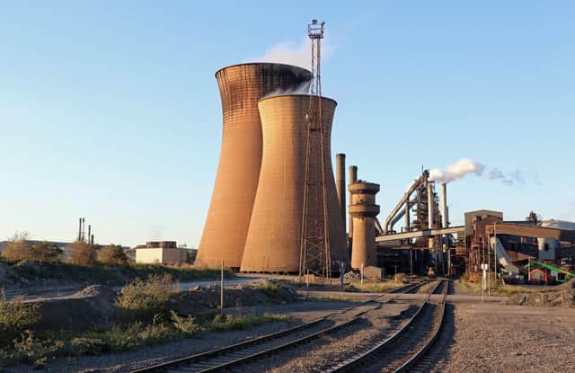 The cooling towers, water tower, chimneys and conveyors at British Steel in Scunthorpe (Chris Allen)