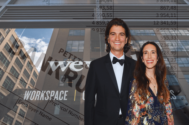 Who are Adam and Rebekah Neumann, as the company they founded, WeWork, files for Chapter 11 bankruptcy? (Credit: Getty/Canva)