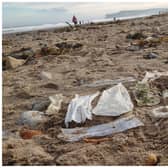 A woman has slammed the government as a “disgrace” after she finds “hundreds” of sanitary towels strewn across a beach in Yorkshire. (Photo: Helen Taylor) 