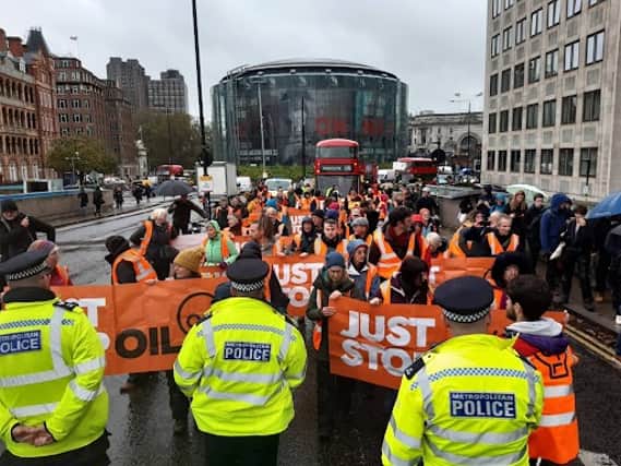 Just Stop Oil says their march was not on the same side of the road as the ambulance (Photo: Just Stop Oil/Supplied)