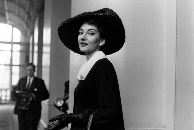 American opera singer Maria Callas, (1923-1977), in London. Original Publication: People Disc - HC0226 (Photo by Weston/Daily Express/Hulton Archive/Getty Images)