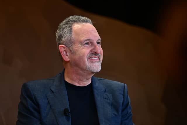 Rene Haas, CEO of British semiconductor and software design company ARM Holdings, speaks during The Wall Street Journal's WSJ Tech Live Conference in Laguna Beach, California on October 17, 2023. (Photo by Patrick T. Fallon / AFP)