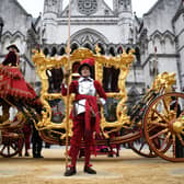 The Lord Mayor's State Coach is pictured outside the Royal Courts of Justice during the annual Lord Mayor's Show through the streets of the City of London in 2021 (Photo: DANIEL LEAL/AFP via Getty Images)