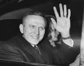 American astronaut Colonel Frank Borman, Commander of the Apollo 8 mission, leaves 10 Downing Street in London with his wife Susan after a visit to Prime Minister Harold Wilson (Image: Ted West/Central Press/Hulton Archive/Getty Images)