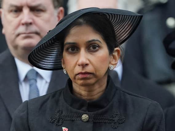 Suella Braverman has now thanked police, after earlier being criticised for not doing so (Photo: Jonathan Brady/PA Wire)
