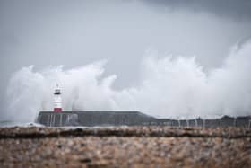 Stormy scenes in Newhaven during Storm Ciaran (Photo: GLYN KIRK/AFP via Getty Images) 