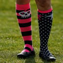 A golf fan during crazy sock day in the third round of the Shell Houston Open in 2013 (Photo: Scott Halleran/Getty Images)