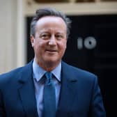 Britain's former Prime Minister, David Cameron, leaves 10, Downing Street after being appointed Foreign Secretary in a Cabinet reshuffle on November 13, 2023