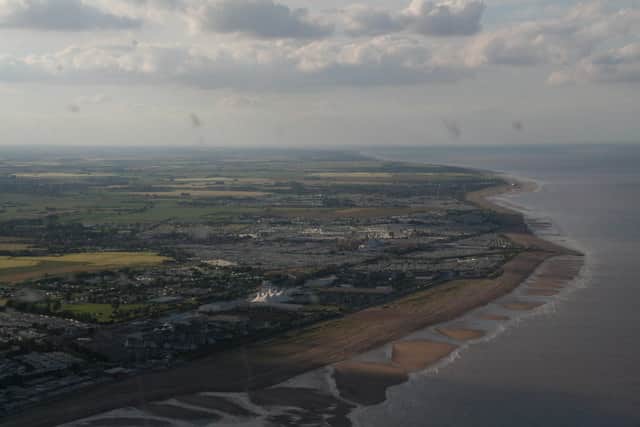 An aerial view of SKegness beach (c.2017)