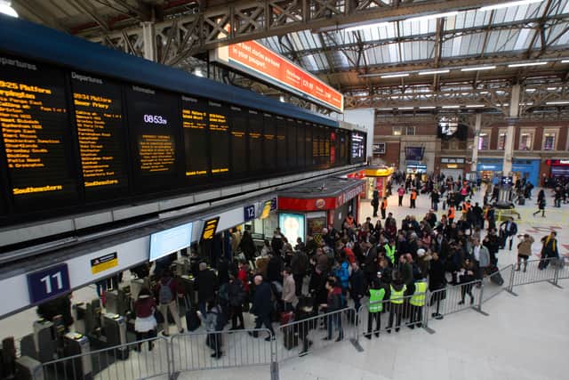 Rail services to Gatwick Airport are facing disruption with delays on both the London Underground and National Rail services. (Photo: AFP via Getty Images)
