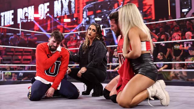 What next for Chase U - now without the NXT Tag Team Championship and a group of students leaving the crowd during the match involving their 'teacher,' Andre Chase? (Credit:WWE)