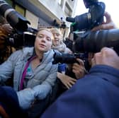 Environmental campaigner Greta Thunberg makes her way through the gathered media as she arrives at Westminster Magistrates' Court in London (Photo: Yui Mok/PA Wire)