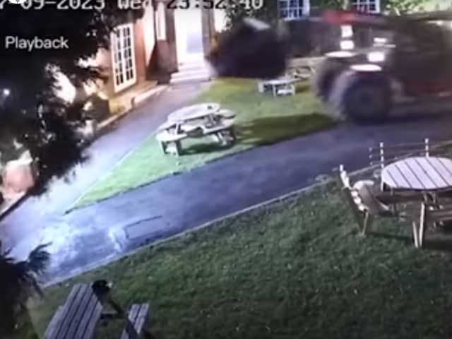Detectives have issued a reappeal for information after a stolen digger was deliberately rammed into the walls of a well-known pub.

Officers were called to The Mucky Duck, in Eel Pool Road, Drakeholes, Bassetlaw, at around 11.55pm on Wednesday 27 September after reports the digger had been repeatedly driven into the side of the Listed building.

As the pub and restaurant reopens to the public this week, detectives investigating the incident are able to release CCTV footage from inside the venue.