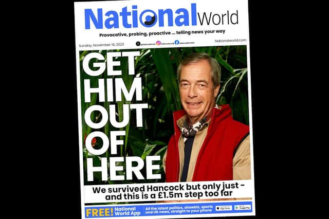 Nigel Farage heading into the I'm a Celebrity jungle - please just get him out of here