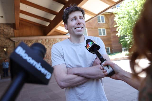 Sam Altman speaks to the media in July 2023 (Photo: Kevin Dietsch/Getty Images)