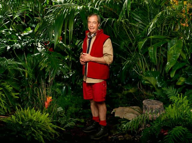 Nigel Farage is on a political rehab quest in I'm A Celebrity 2023. 