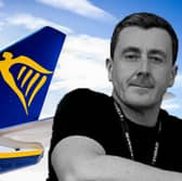Michael Corcoran, the man who has been behind Ryanair's funny posts on TikTok and X, has recently resigned (Credit: NationalWorld/Kim Mogg/Getty Images/Linkedin)