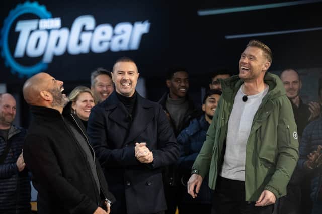 The BBC's flagshiop car magazine show Top Gear will be "rested" after host Freddie Flintoff suffered serious injuries from a crash. (Credit: BBC/Lee Brimble)