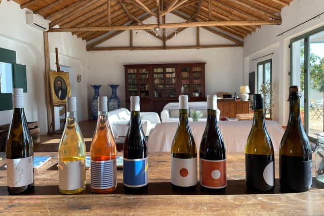 Wine bottles at Morgado Do Quintao
