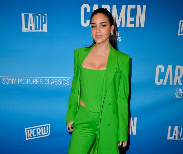 Actress Melissa Barrera has allegedly been 'fired' from her role in the film Scream 7 over comments she made about Israel-Palestine. Photo by Getty Images.