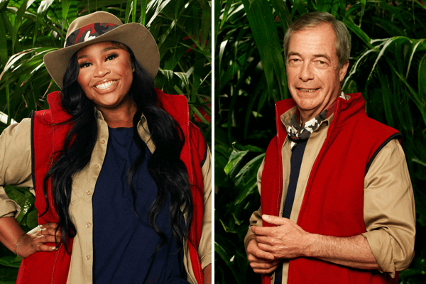 YouTuber Nella Rose and politician Nigel Farage got into an argument about their views on immigration on last night's episode of I'm A Celebrity... Get me out Of here. (Credit: ITV)