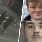 CCTV shows two teenage killers celebrating in the street after stabbing an 18-year-old to death in a "savage and unprovoked attack" in Walsall.

Brandon Price, 19, bottom right, and a 15-year-old boy, who cannot be named, murdered Jack Norton, top right, in front of two female friends on December 7 last year.

A court heard the pair "whooped with excitement" after Price plunged a blade into Jack's chest