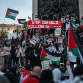 A previous pro-Palestine march. Several of them have been held in London in response to the Hamas-Israel war. Photo by Getty.