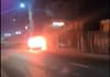 Watch as car engulged in fire 'started to explode' shortly before fire crews arrived
