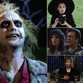 The cast of Beetlejuice then - (main) Michael Keaton (top right) Winona Ryder (middle) Geena Davis and Alec Baldwin and (bottom) Catherine O'Hara. Pictures: Warner Bros.