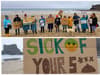 Sewage protest: Cornwall beach blighted by sewage 'for 26 days' with locals 'sick of it' as 'brown slick' visible in sea